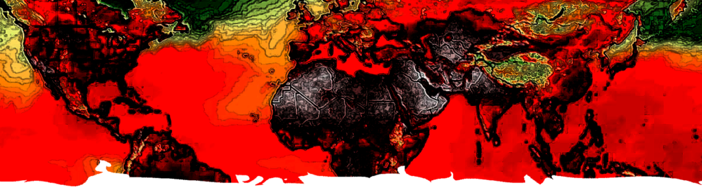 Climate change heat map